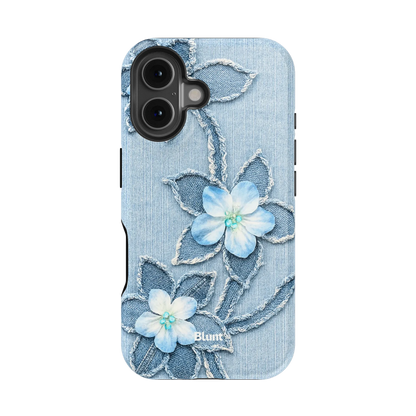 Denim Blue Bloom iPhone Case