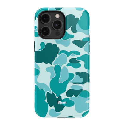 Aqua Camo iPhone Case