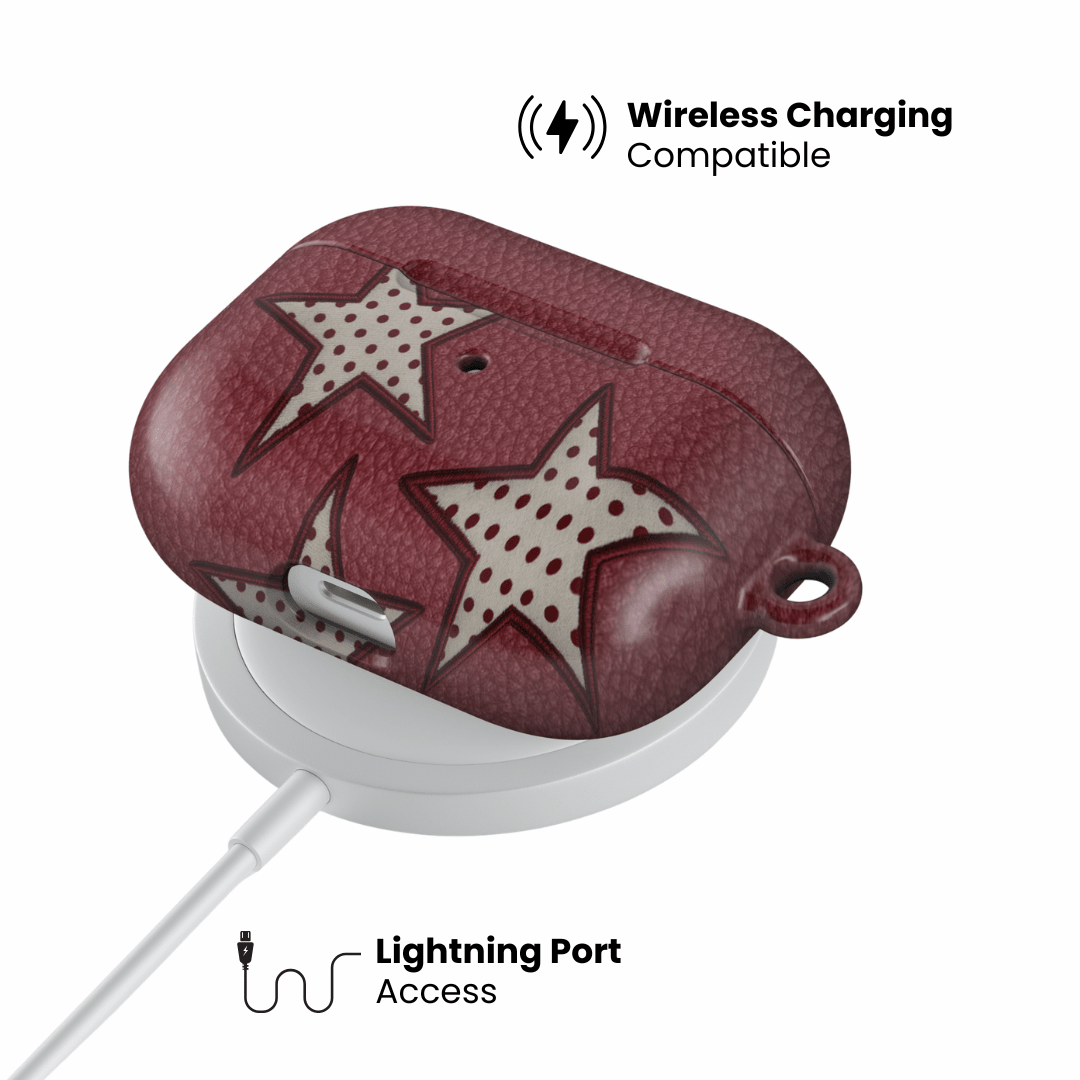 Cherry Polka Star AirPod Case - Blunt Cases