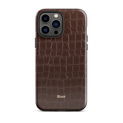Chestnut Croc iPhone Case - Blunt Cases