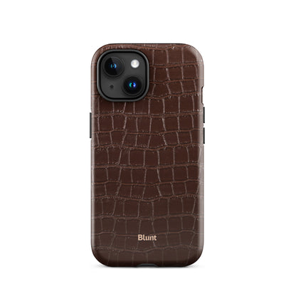 Chestnut Croc iPhone Case - Blunt Cases