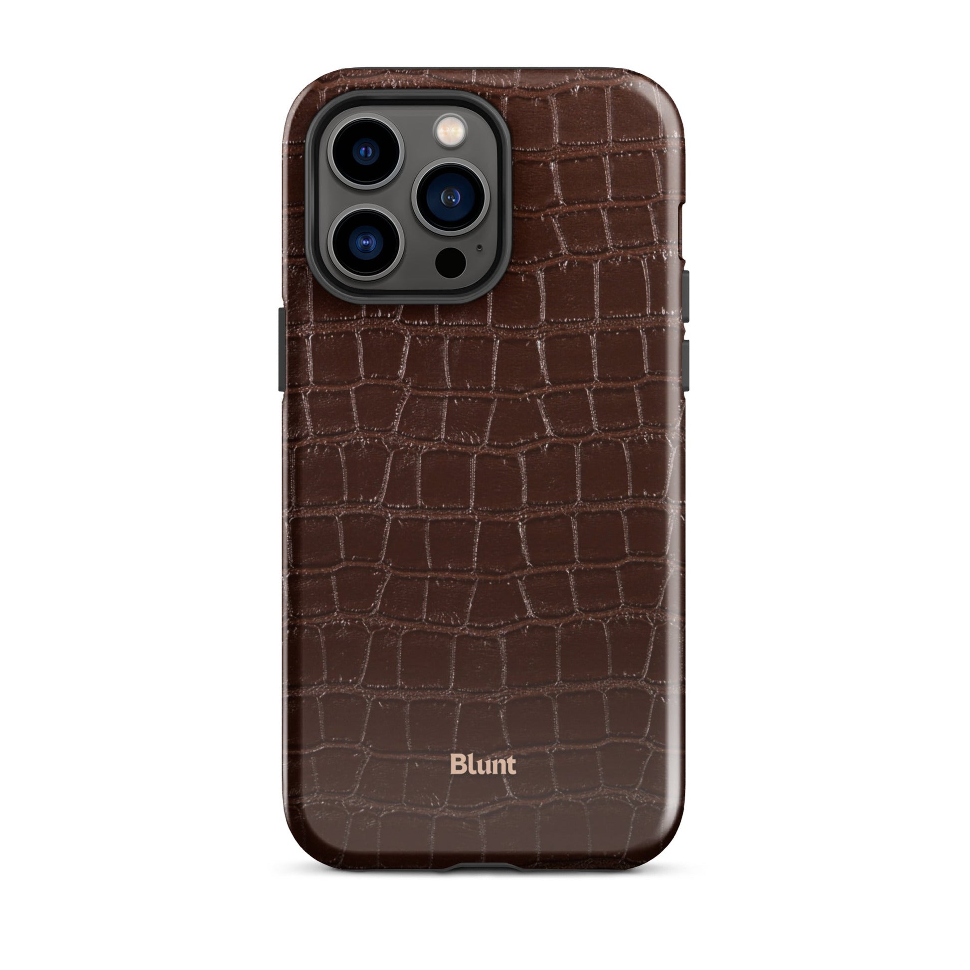 Chestnut Croc iPhone Case - Blunt Cases
