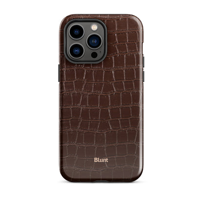 Chestnut Croc iPhone Case - Blunt Cases