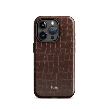 Chestnut Croc iPhone Case - Blunt Cases