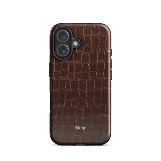 Chestnut Croc iPhone Case - Blunt Cases