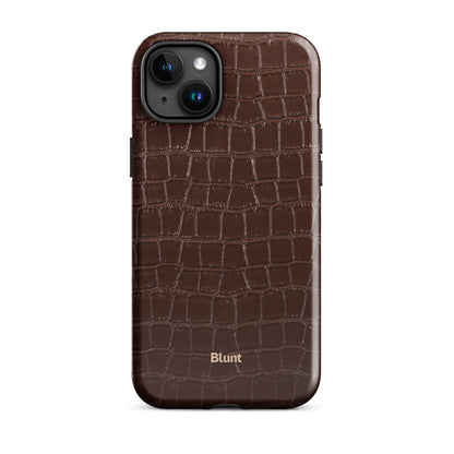 Chestnut Croc iPhone Case - Blunt Cases