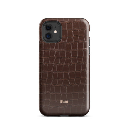 Chestnut Croc iPhone Case - Blunt Cases