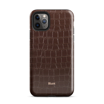 Chestnut Croc iPhone Case - Blunt Cases