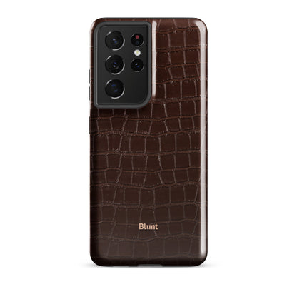 Chestnut Croc Samsung Case - Blunt Cases