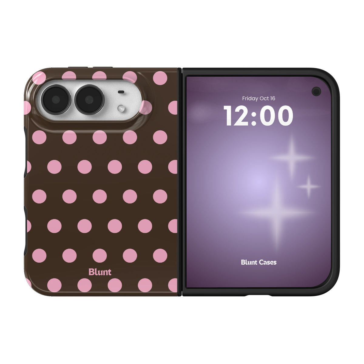 chocolate-polka-iphone-case iPhone 18 Duo case, view 1