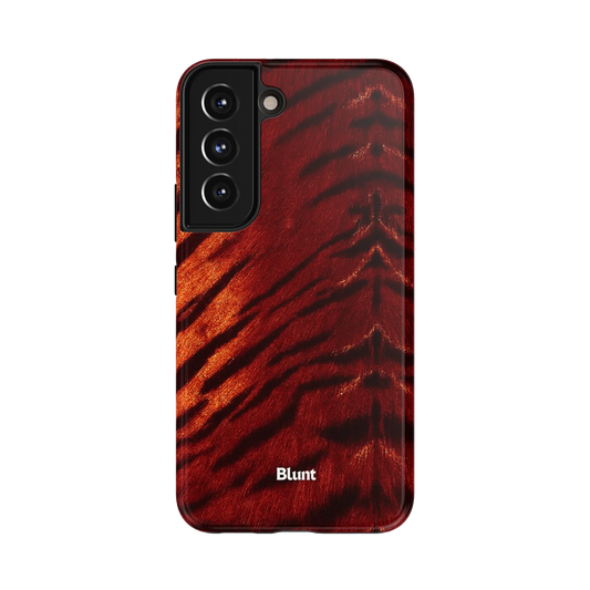Amber Flame Samsung Case: a fiery blend of red and amber in an animal motif
