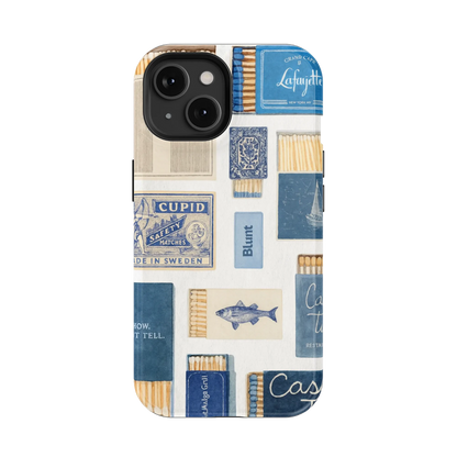 Teal flame iPhone Case