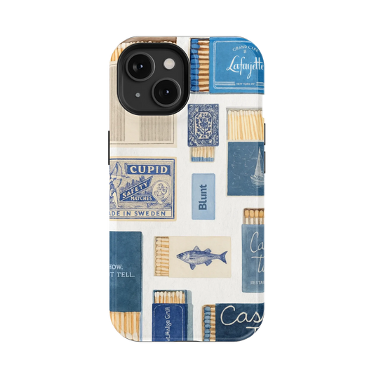 Teal flame iPhone Case