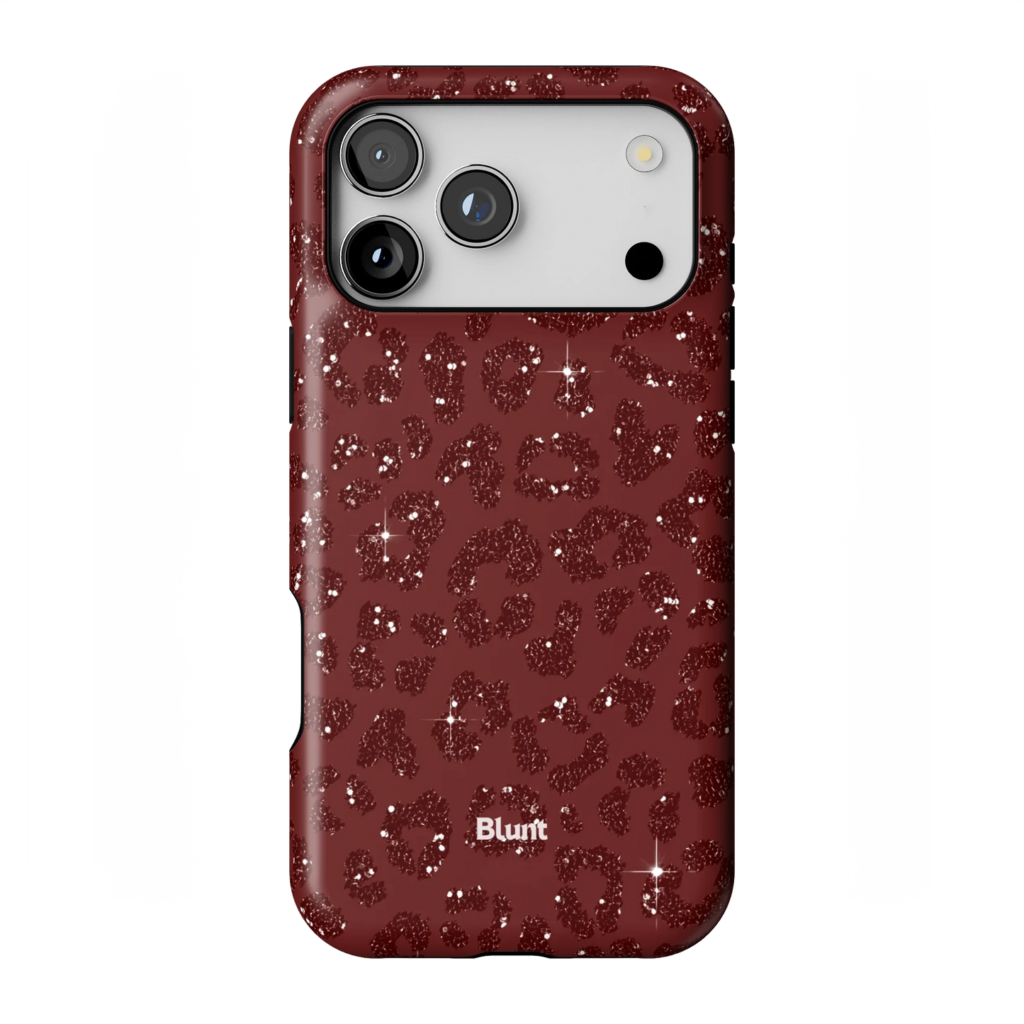 Burgundy Cheetah Print iPhone Case