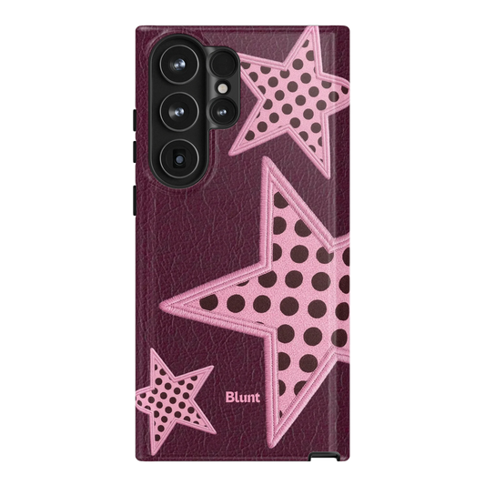 Plum Polka Star Samsung Case