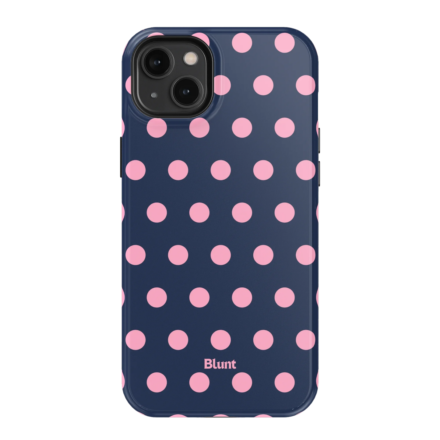 Navy Polka iPhone Case