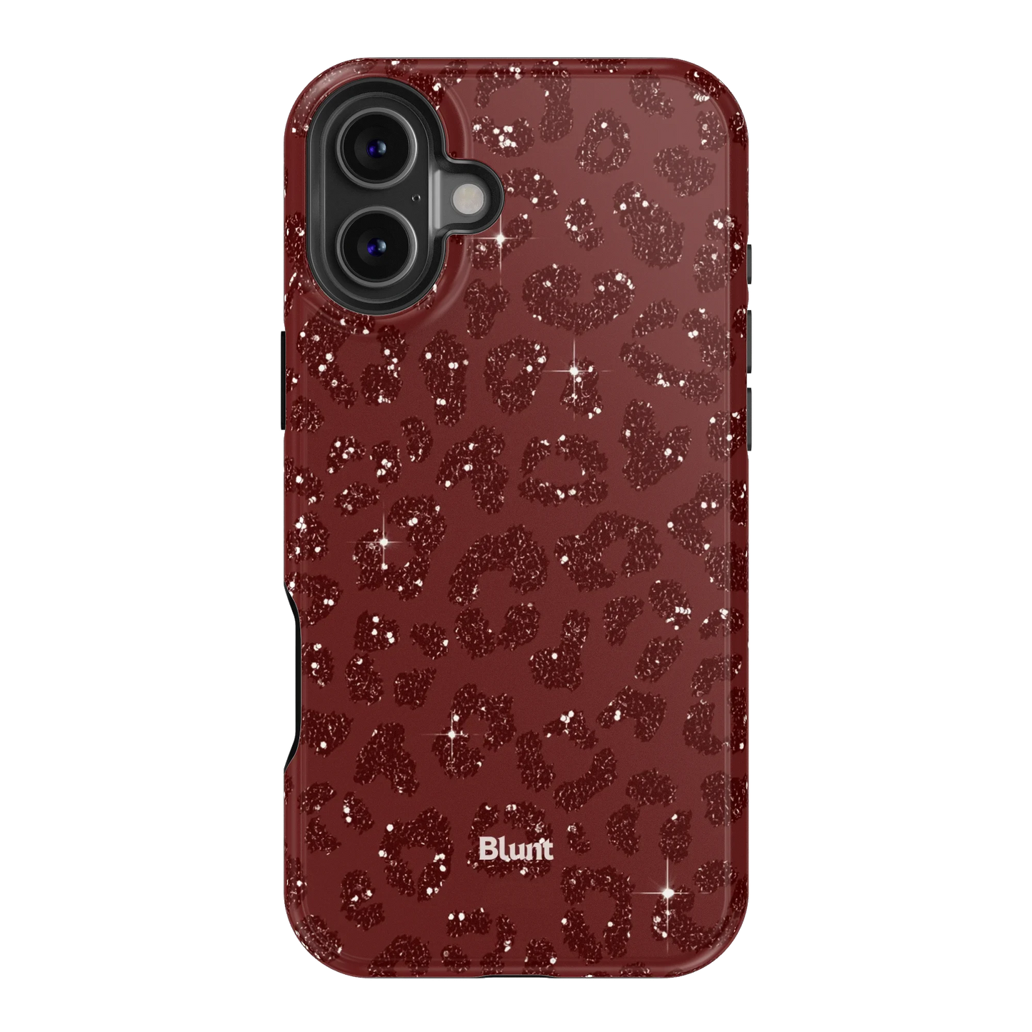 Burgundy Cheetah Print iPhone Case