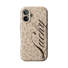 Cream Cheetah Lucky Statement iPhone Case