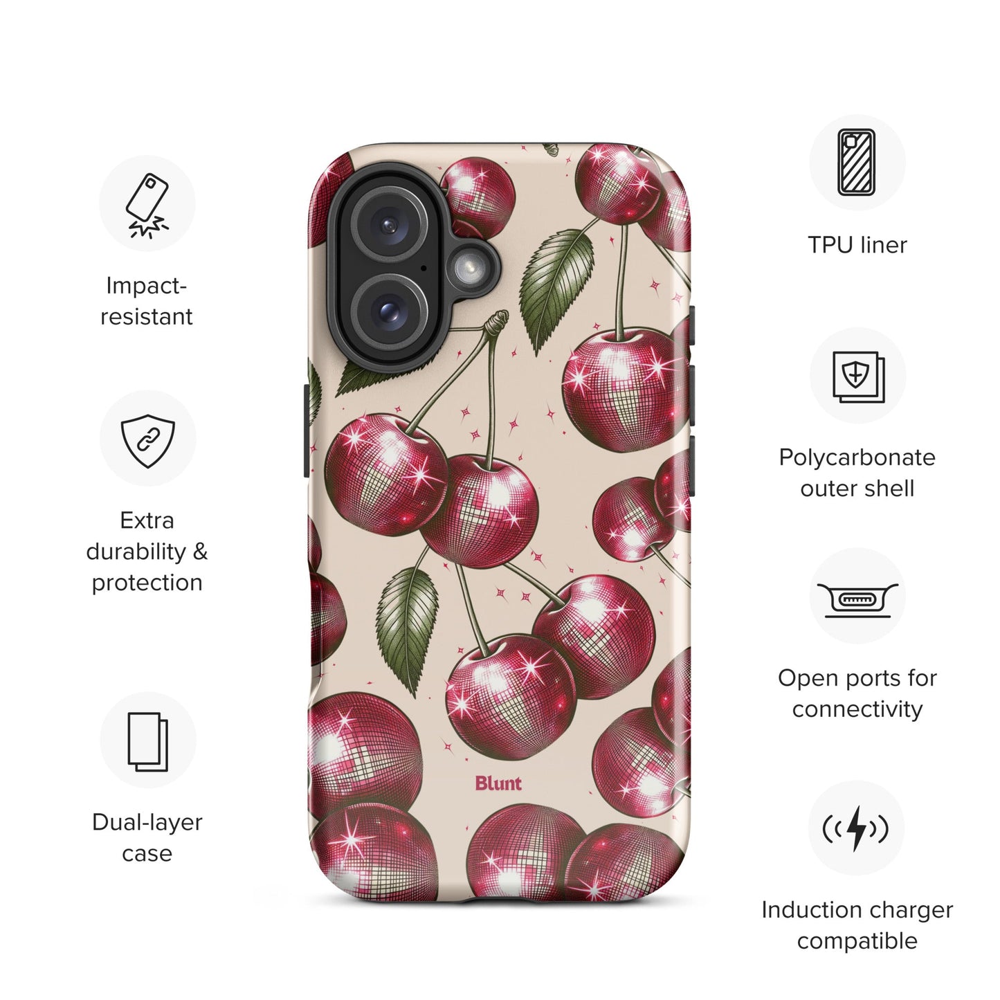 Cream Cherry Party iPhone Case - Blunt Cases