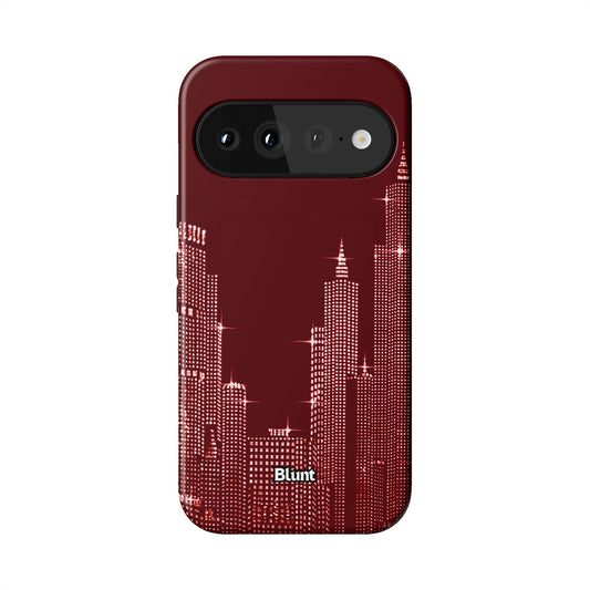 Crimson Nyc Skyeline Pixel Case - Blunt Cases