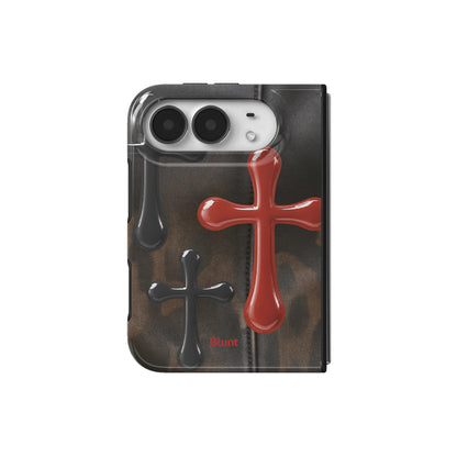 crossed-leather-iphone-case iPhone 18 Duo case, view 2