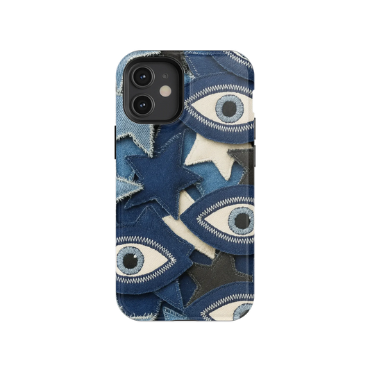 Evil Eye Denim iPhone Case