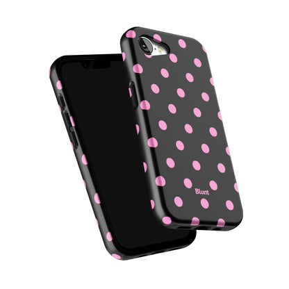 Pink-and-Black-Polka-iphone-case-iPhone 17 E-5