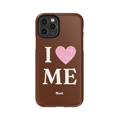 Brown I Love Me iPhone Case