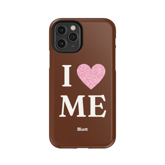 Brown I Love Me iPhone Case