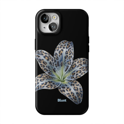Blue-Leopard-Bloom-iphone-case-iPhone 14 Plus-1