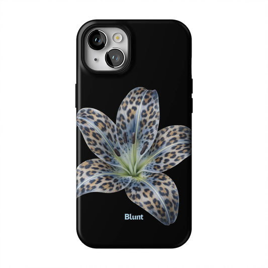 Blue-Leopard-Bloom-iphone-case-iPhone 14 Plus-1