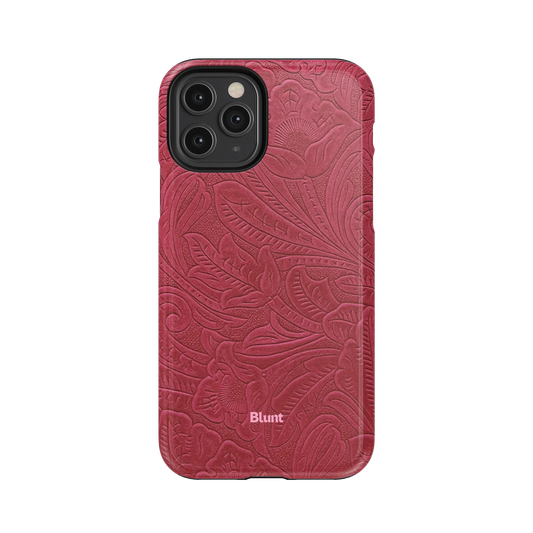 Mauve Leather iPhone Case