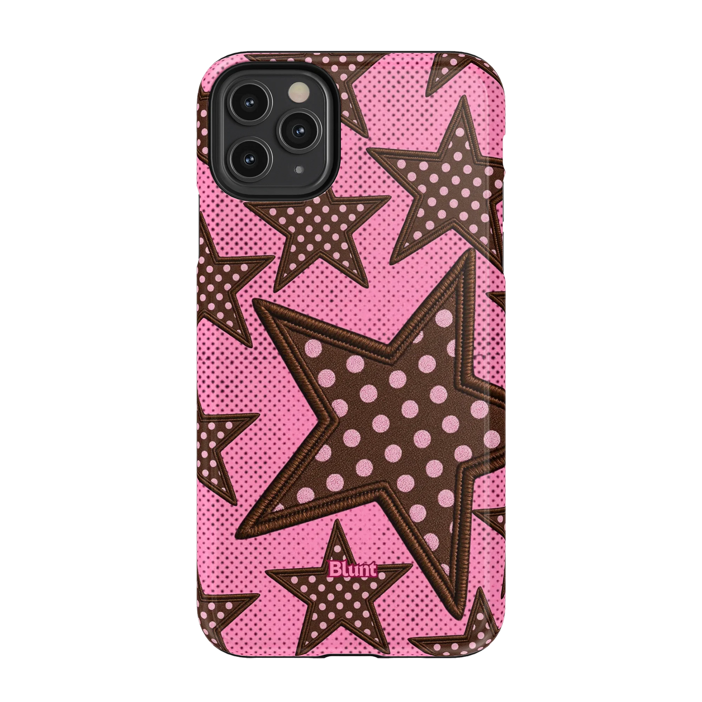 Pink Polka Star iPhone Case