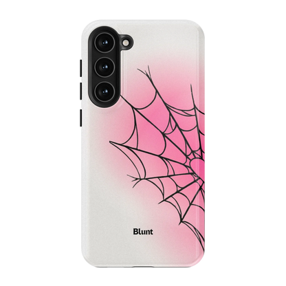 White Pink Web Samsung Case