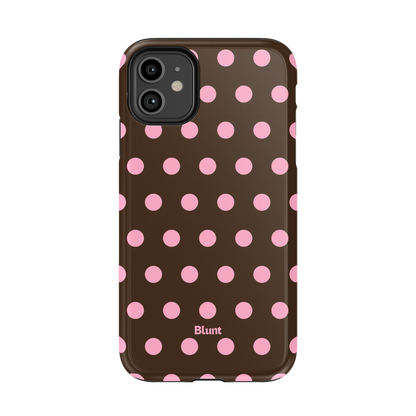 Chocolate Polka iPhone Case
