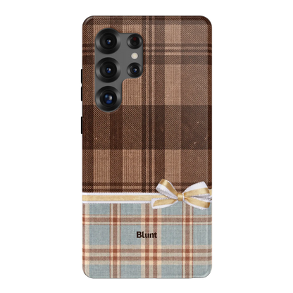 Mocha-Plaid-samsung-case-S25 Ultra-1