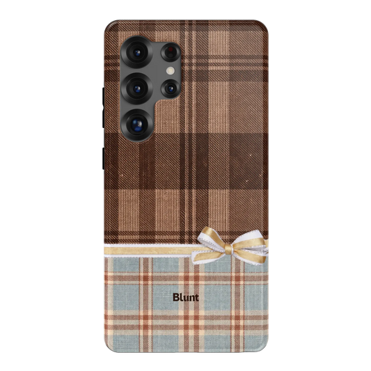Mocha-Plaid-samsung-case-S25 Ultra-1