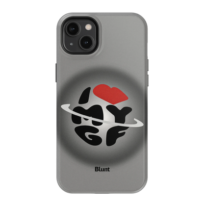 Grey Aura Girlfriend iPhone Case