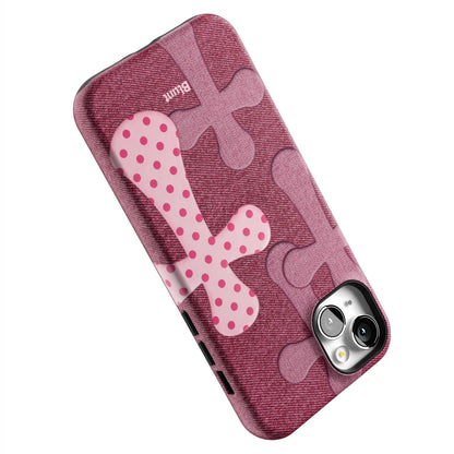 Pink-Polka-Patch-iphone-case-iPhone 14 Plus-4