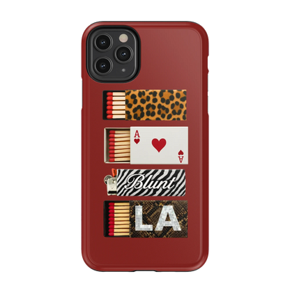 Burgundy Match iPhone Case