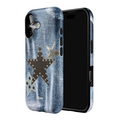 Denim Starstud iPhone Case