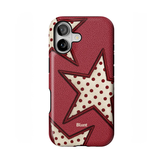 Cherry Polka Star iPhone Case