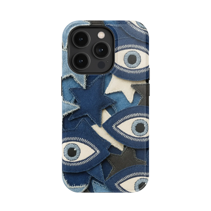 Evil Eye Denim iPhone Case