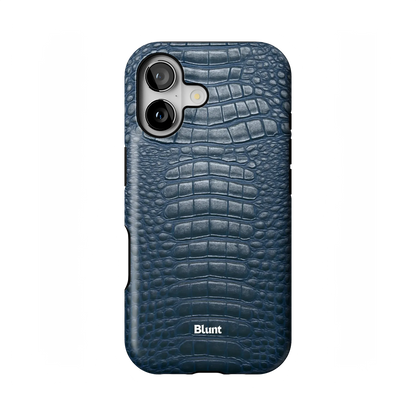 Navy Croc iPhone Case