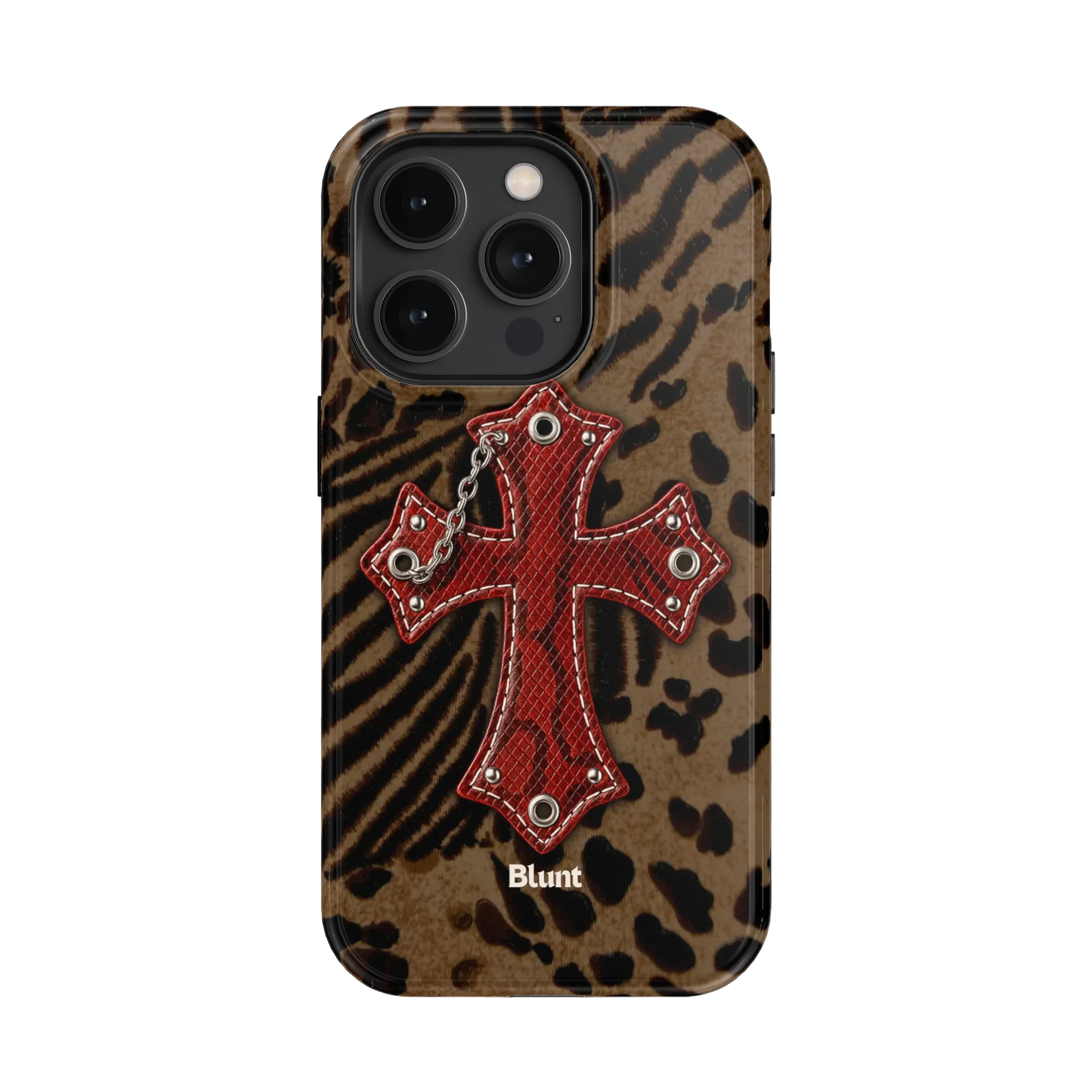 Leopard Red Cross iPhone Case