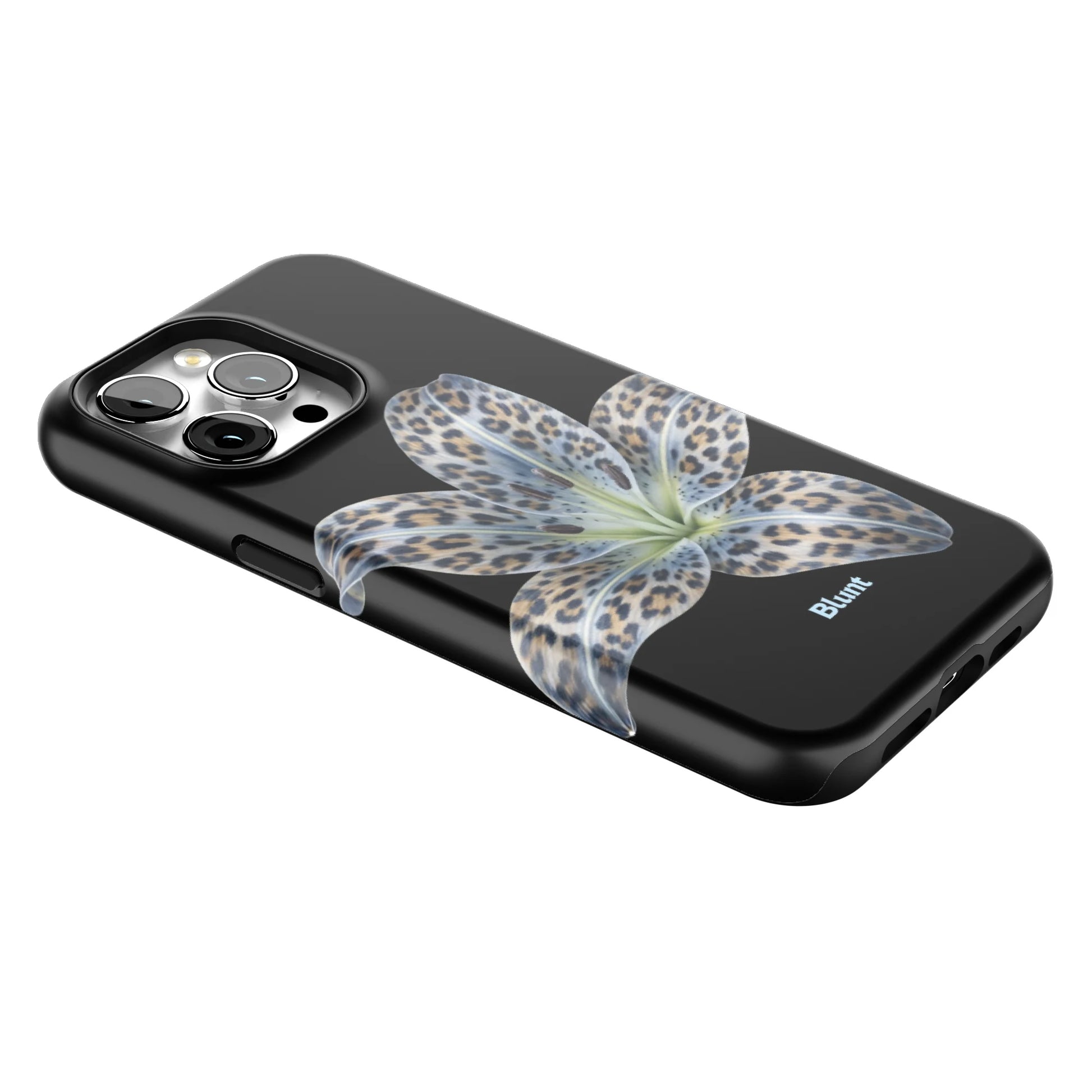 Blue-Leopard-Bloom-iphone-case-iPhone 15 Pro Max-2