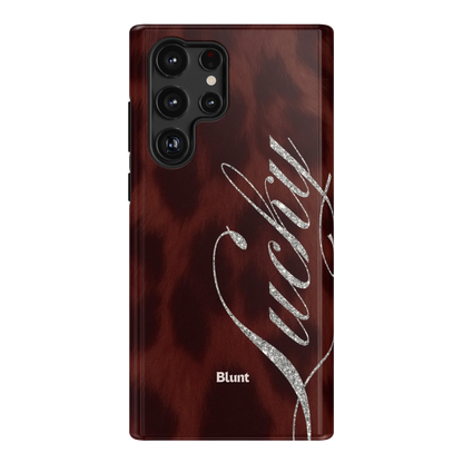 Brown Cheetah Lucky Samsung Case
