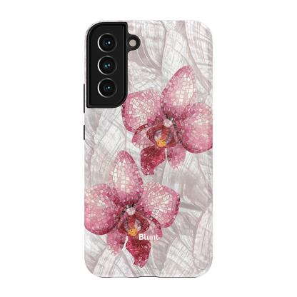 Pink Mosaic Orchids Samsung Case