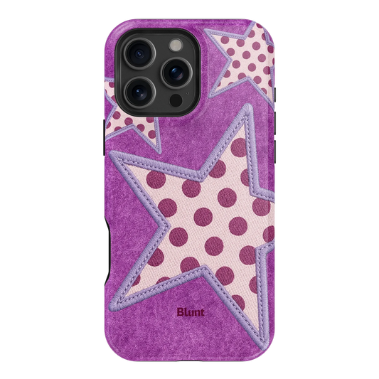 Lilac Crush Polka Star iPhone Case