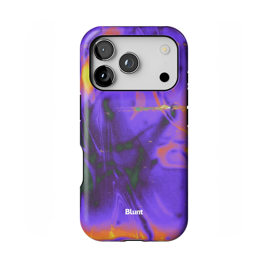 Violet Static iPhone Case
